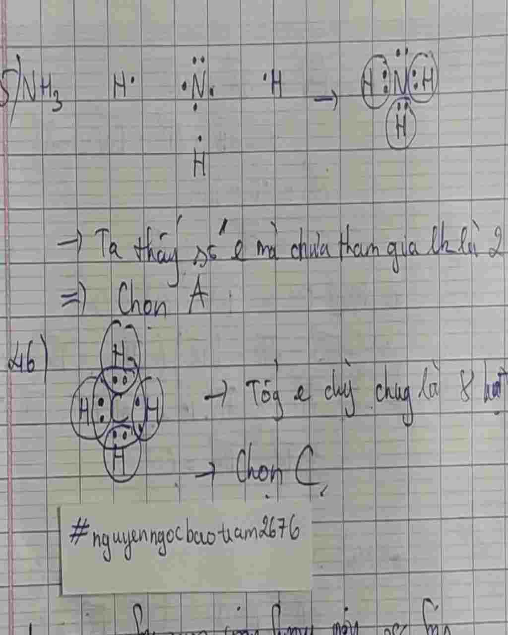 hoa-hoc-lop-10-45-so-e-lop-ngoai-cung-cua-n-chua-tham-gia-lien-ket-trong-phan-tu-nh3-la-a-2-b-3