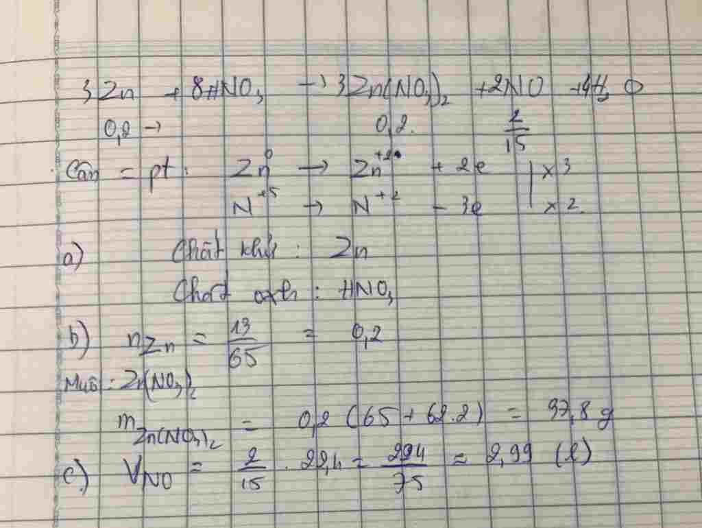 hoa-hoc-lop-10-cho-13-g-zn-tac-dung-het-voi-dd-hno3-thu-duoc-muoi-kem-nitrat-khi-no-va-nuoc-a-vi