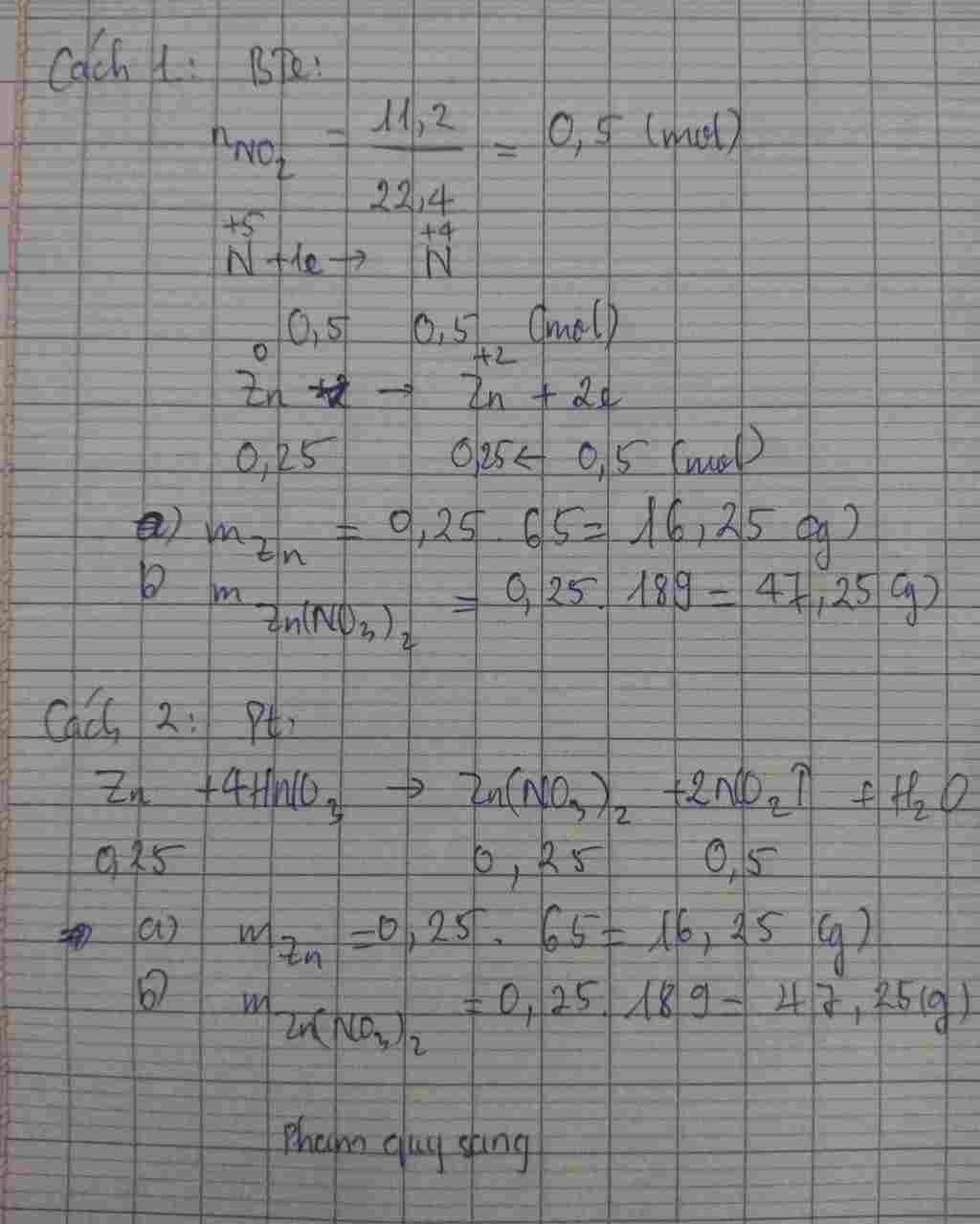 hoa-hoc-lop-10-hoa-tan-het-m-gam-zn-trong-dung-dich-hno3-du-thu-duoc-11-2-lit-no2-dktc-a-tinh-m