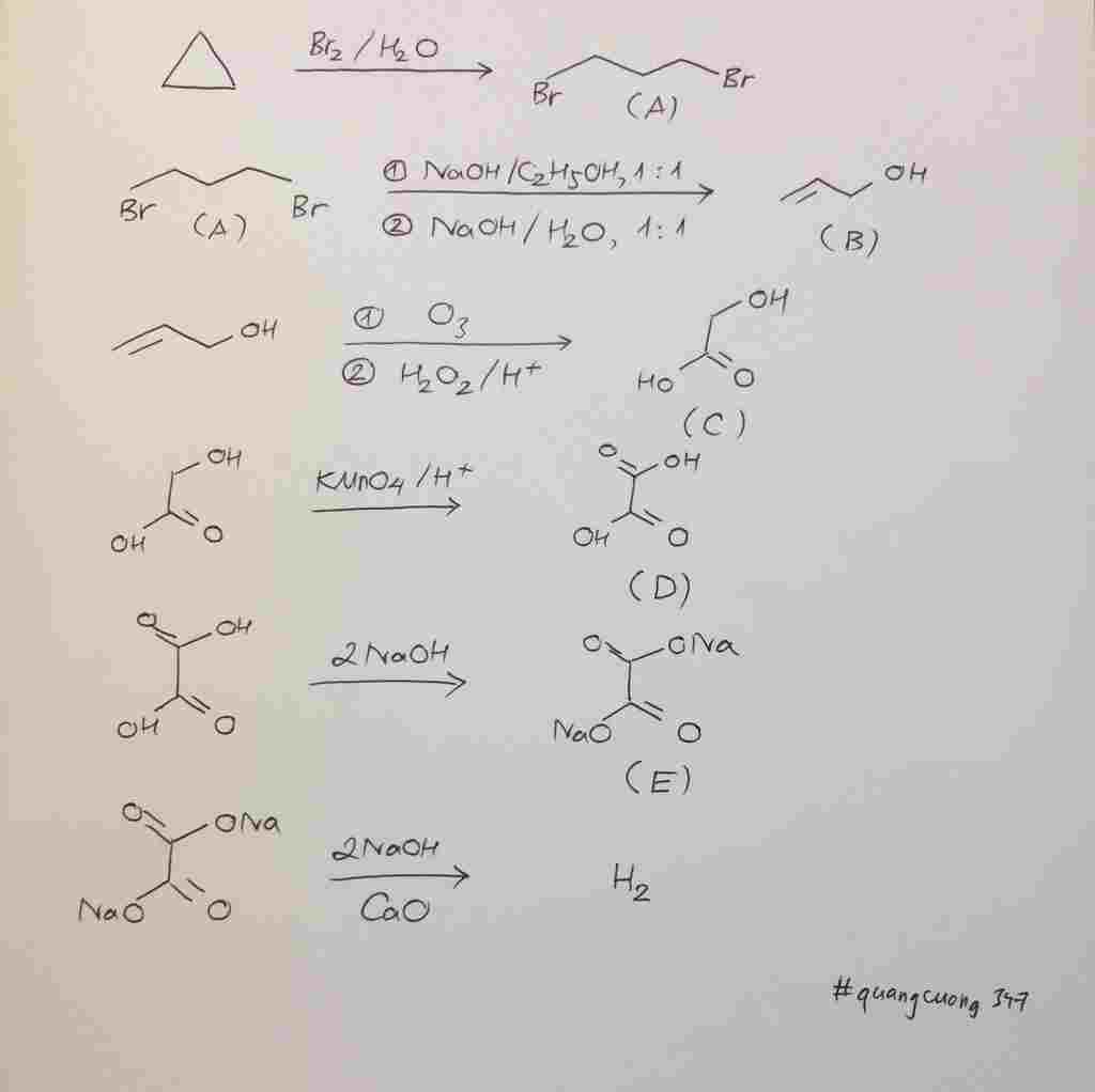 hoa-hoc-lop-11-c3h6-a-rightarrow-2naoh-b-c-d-rightarrow-2naoh-e-rightarrow-2naoh-h2