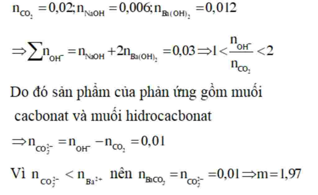 hoa-hoc-lop-11-hap-thu-0-448-lit-co2-dktc-vao-100ml-dd-a-co-chua-naoh-0-06m-va-ba-oh-2-0-12m-tin