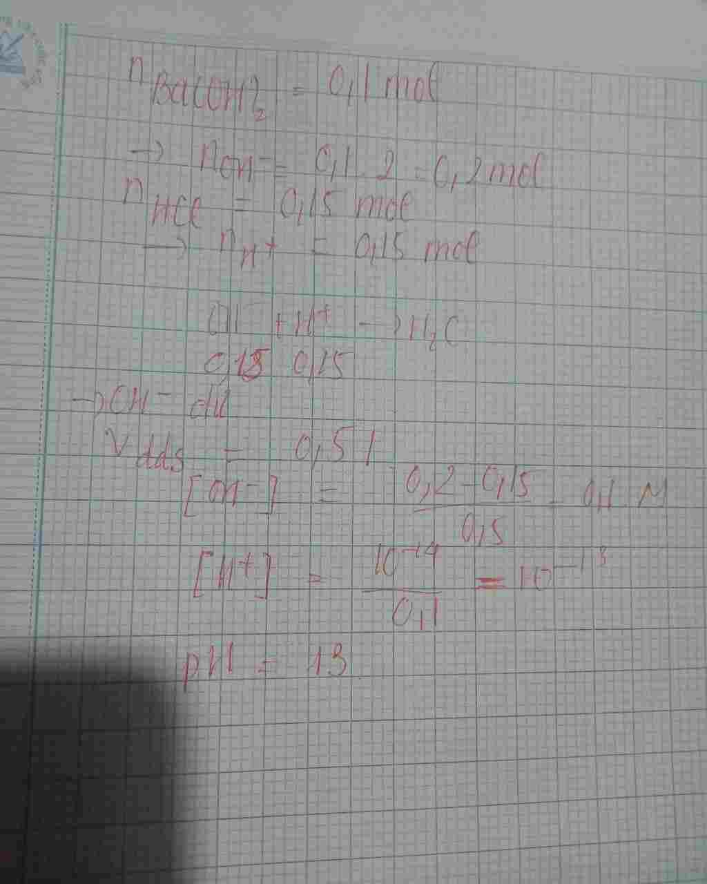 hoa-hoc-lop-11-tron-200ml-dung-dich-ba-oh-2-0-5m-voi-300ml-dung-dich-hcl-0-5m-thu-duoc-dung-dich