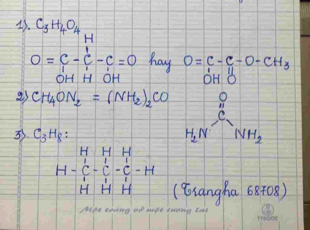 hoa-hoc-lop-11-viet-cong-thuc-cau-tao-khai-trien-cua-cac-hchc-sau-c3h4o4-ch4on2-c3h8