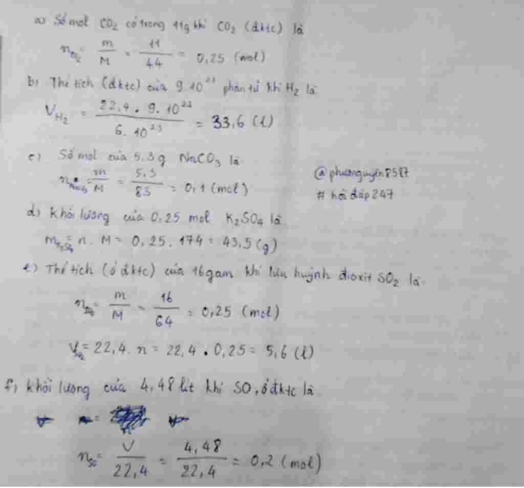 hoa-hoc-lop-8-a-so-mol-co2-co-trong-11g-khi-co2-dktc-b-the-tich-dktc-cua-9-10-23-phan-tu-khi-h2