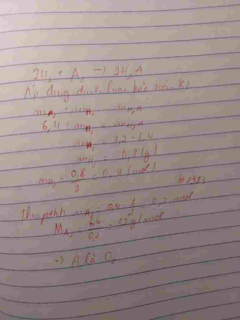 hoa-hoc-lop-8-cho-khi-hidro-tac-dung-voi-6-4g-khi-a-tao-ra-7-2g-san-pham-la-h2a-tim-cthh-cua-a-g