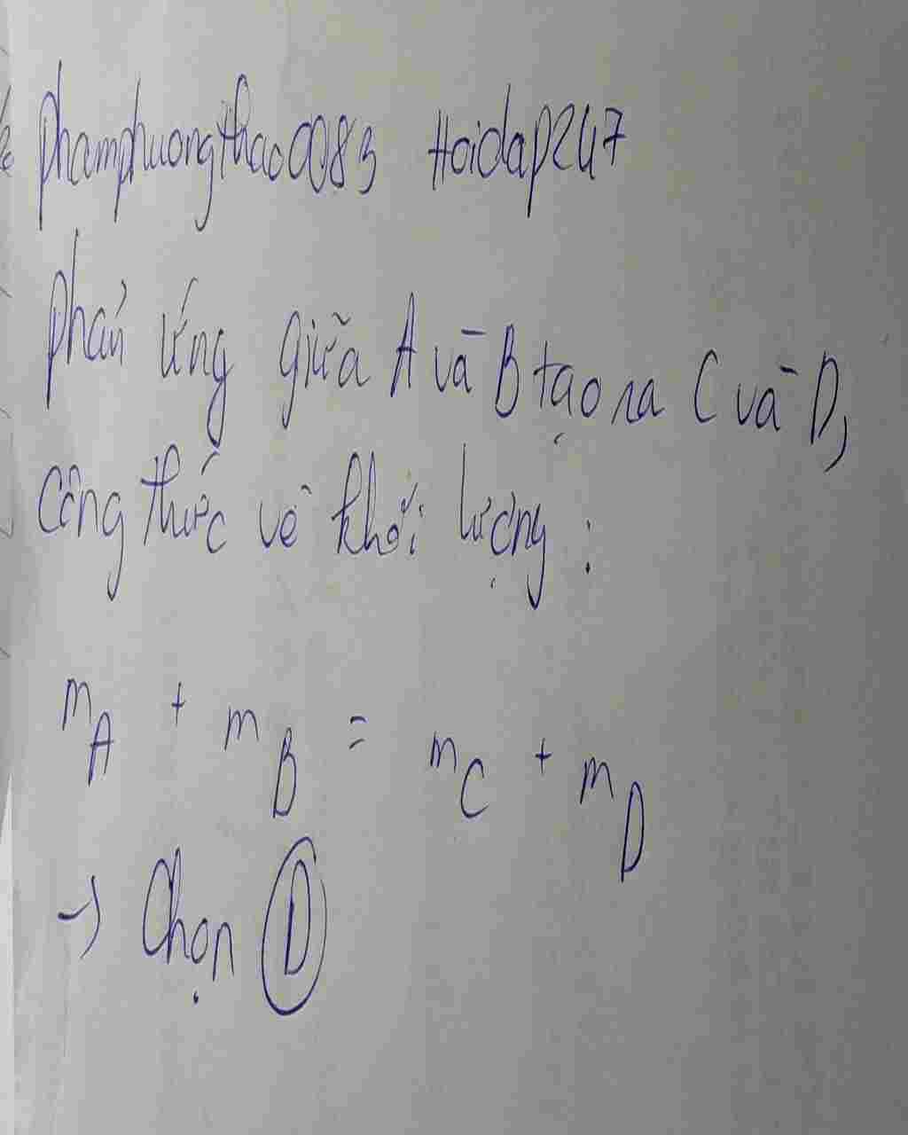 hoa-hoc-lop-8-cho-phan-ung-a-b-c-d-bieu-thuc-bao-toan-khoi-luong-nao-sau-day-la-dung-a-m-a-m-b-m