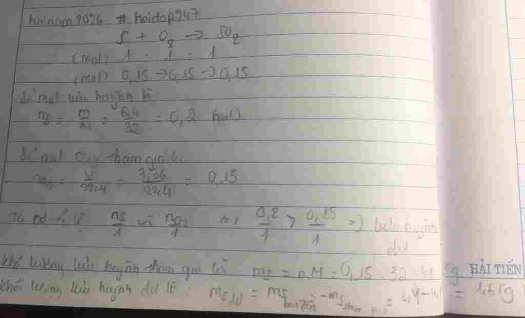 hoa-hoc-lop-8-dot-chay-6-4g-luu-huynh-trong-binh-chua-3-36-lit-khi-oi-dktc-sau-pu-thu-duoc-khi-s