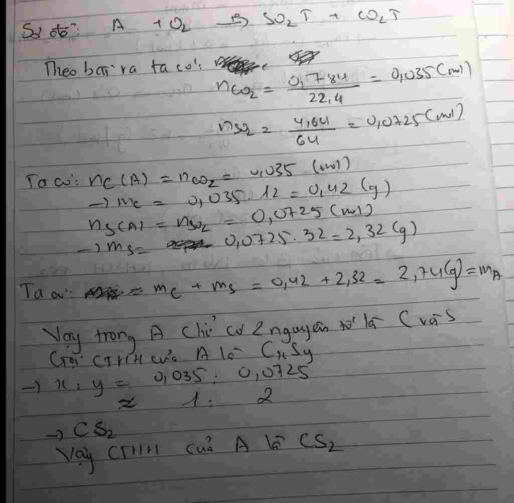 hoa-hoc-lop-8-dot-chay-hoan-toan-2-74g-hop-chat-a-thu-duoc-0-784-i-co2-dktc-va-4-64g-so2-lap-cth