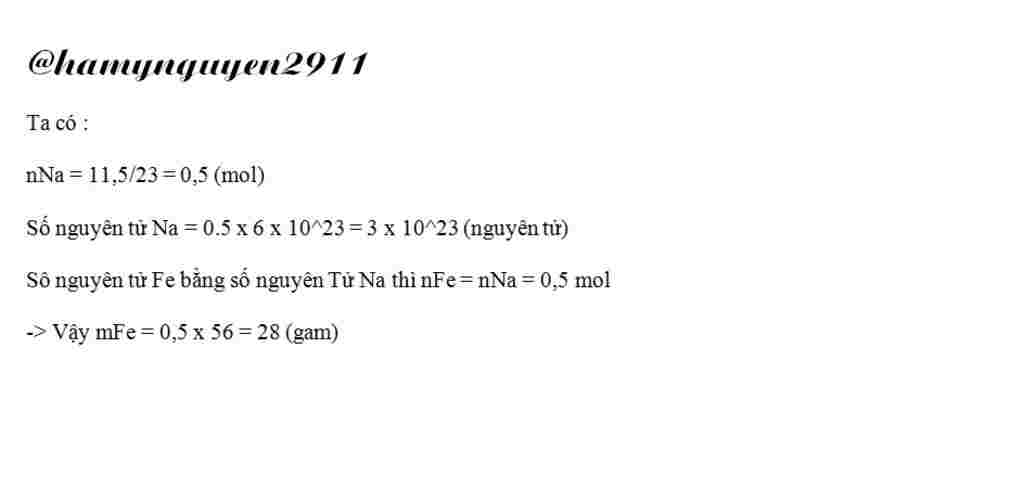 hoa-hoc-lop-8-trong-11-5g-na-co-bao-nhieu-mol-co-bao-nhieu-nguyen-tu-na-can-phai-lay-bao-nhieu-g