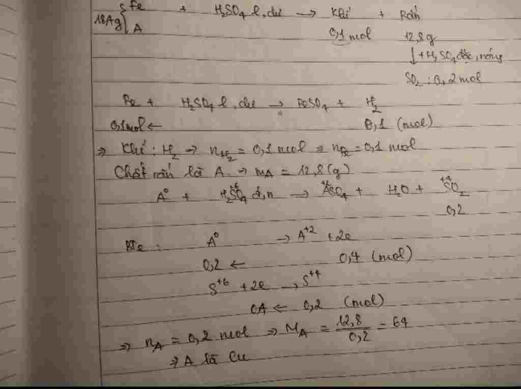 hoa-hoc-lop-9-cho-18-4g-hon-hop-fe-va-mot-kim-loai-a-hoa-tri-ii-tac-dung-voi-h2so4-loang-du-thi
