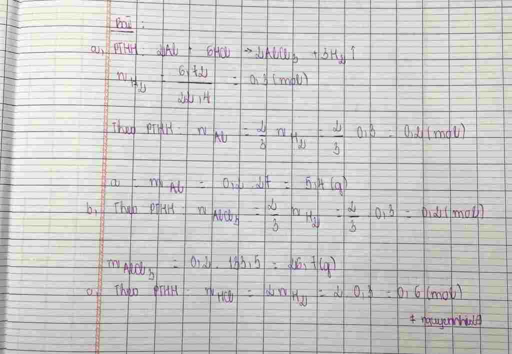 hoa-hoc-lop-9-cho-a-g-al-tac-dung-voi-500-ml-dung-dich-hcl-sau-phan-ung-thu-duoc-6-72-h2-o-dktc