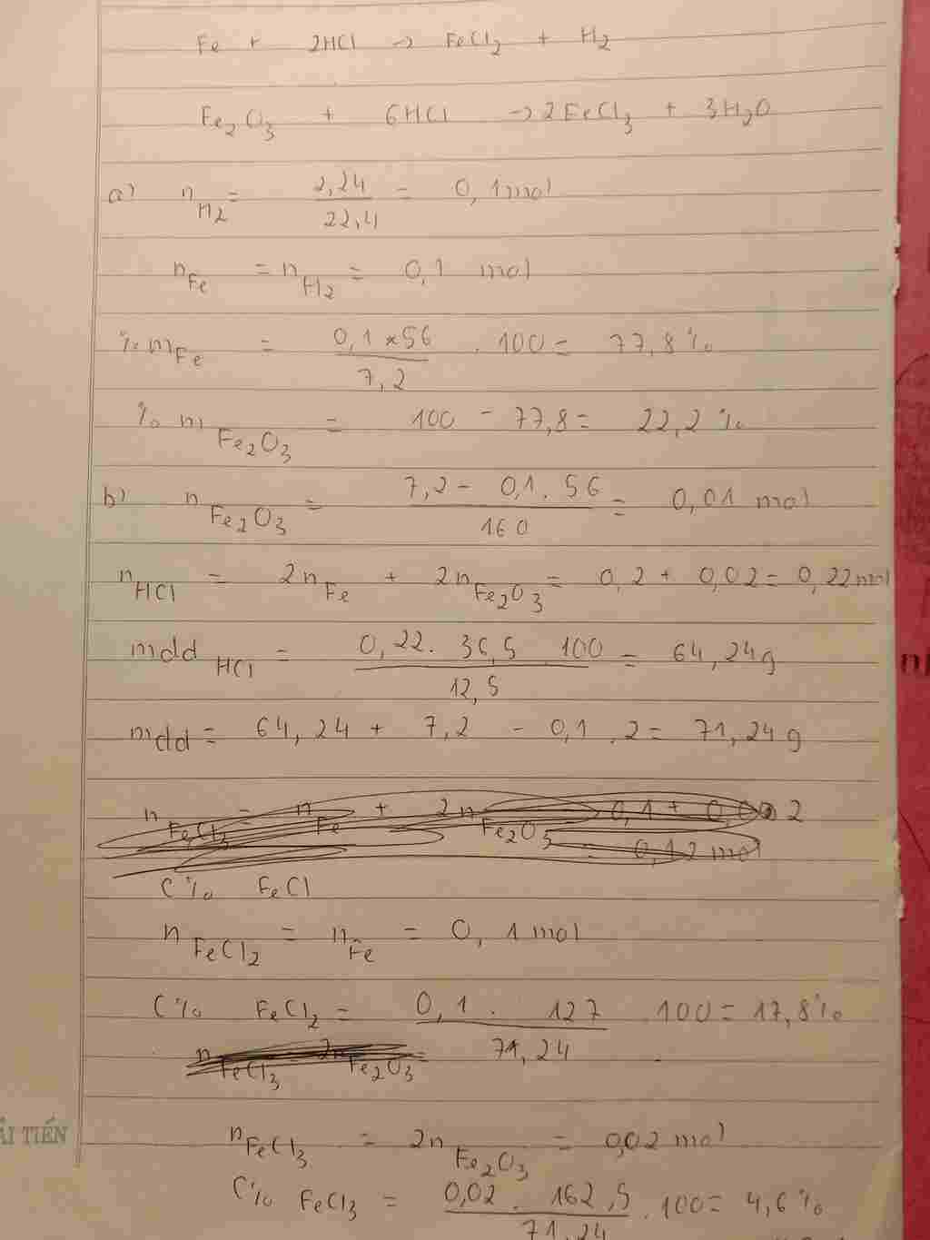 hoa-hoc-lop-9-chon7-2-g-hh-fe-va-fe2o3-cho-tac-dung-hoan-toan-vs-dd-hcl-12-5-thu-duoc-2-24l-khi