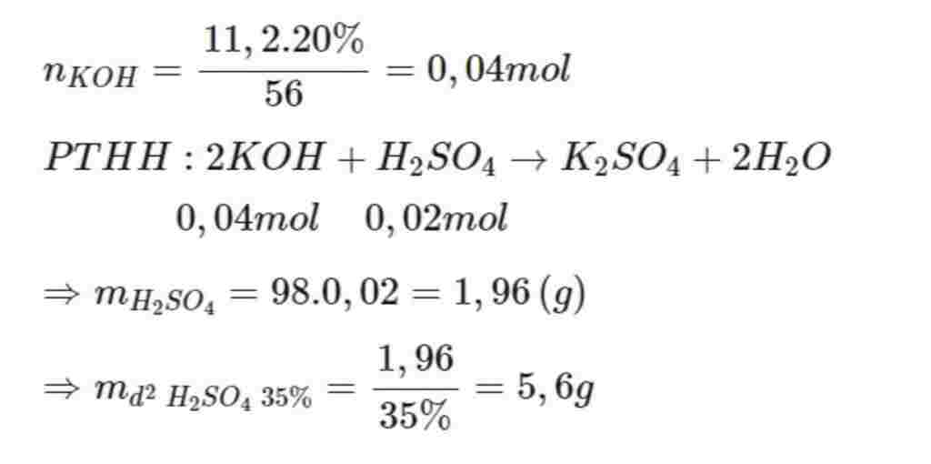 hoa-hoc-lop-9-de-trung-hoa-11-2-gam-koh-20-thi-can-lay-bao-nhieu-gam-dung-dich-ait-h2so4-35-a-9g