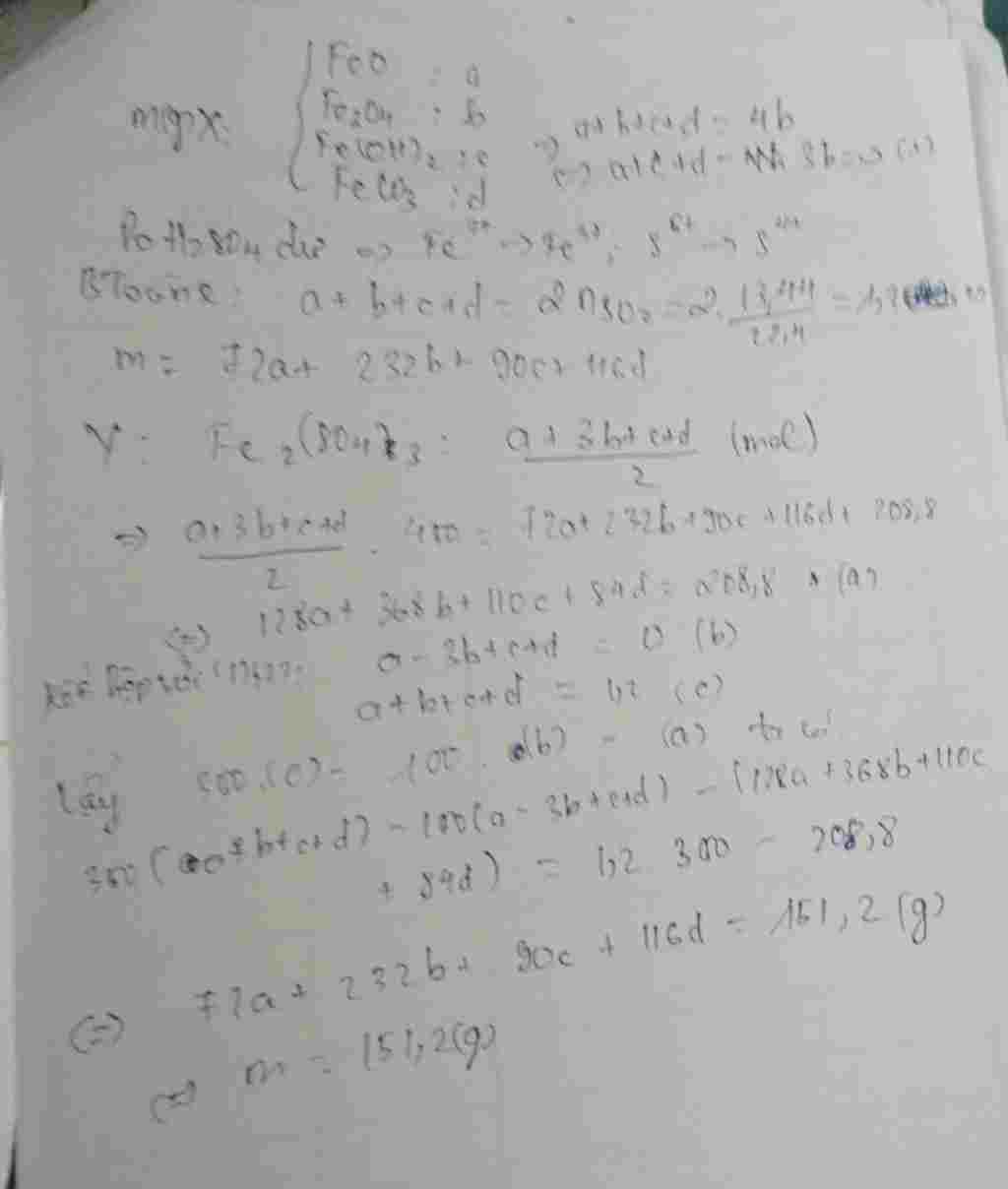 hoa-hoc-lop-9-hoa-tan-hoan-toan-m-gam-hon-hop-feo-fe3o4-fe-oh-2-feco3-trong-do-fe3o4-chiem-25-so
