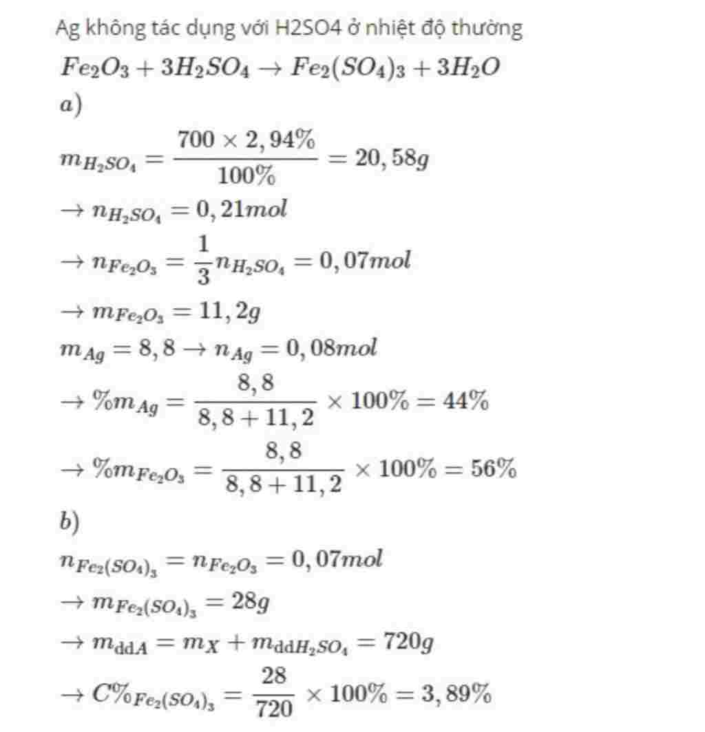 hoa-hoc-lop-9-lay-hon-hop-gom-ag-va-fe203-tac-dung-voi-700-gam-dung-dich-h2so4-2-94-ta-thu-duoc