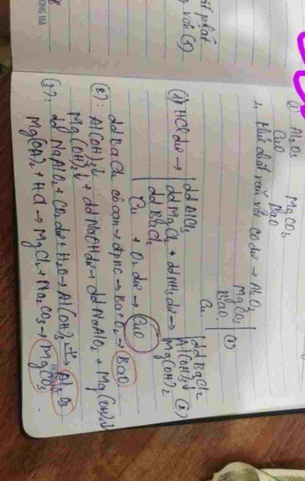 hoa-hoc-lop-9-mot-hon-hop-gom-bao-mgco3-al2o3-cuo-trinh-bay-phuong-phap-tach-rieng-tung-chat-tu