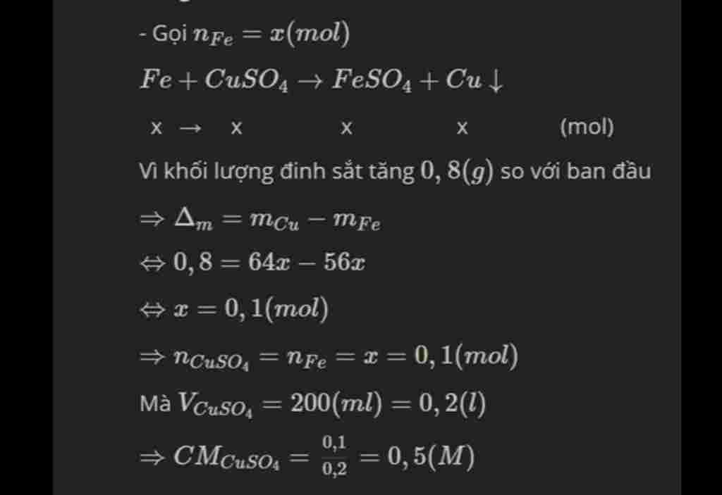 hoa-hoc-lop-9-ngam-mot-dinh-sat-sach-trong-200-ml-dung-dich-cuso4-sau-khi-phan-ung-ket-thuc-dung