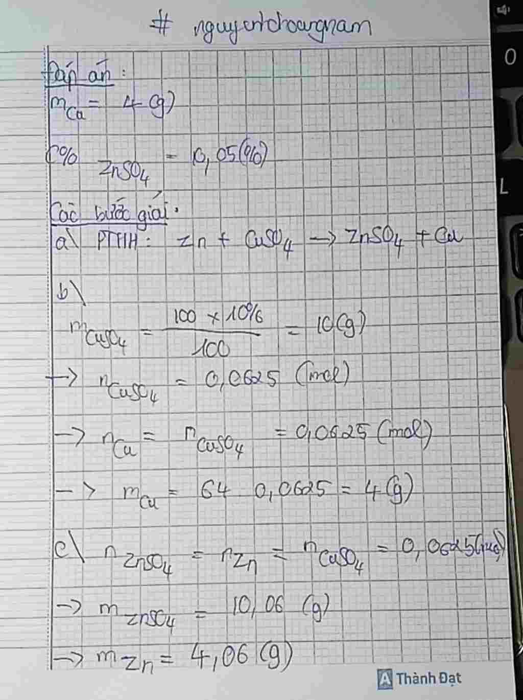 hoa-hoc-lop-9-nhanh-voi-ngam-1-la-kem-trong-100g-dung-dich-muoi-dong-sunfat-10-cho-den-khi-kem-k