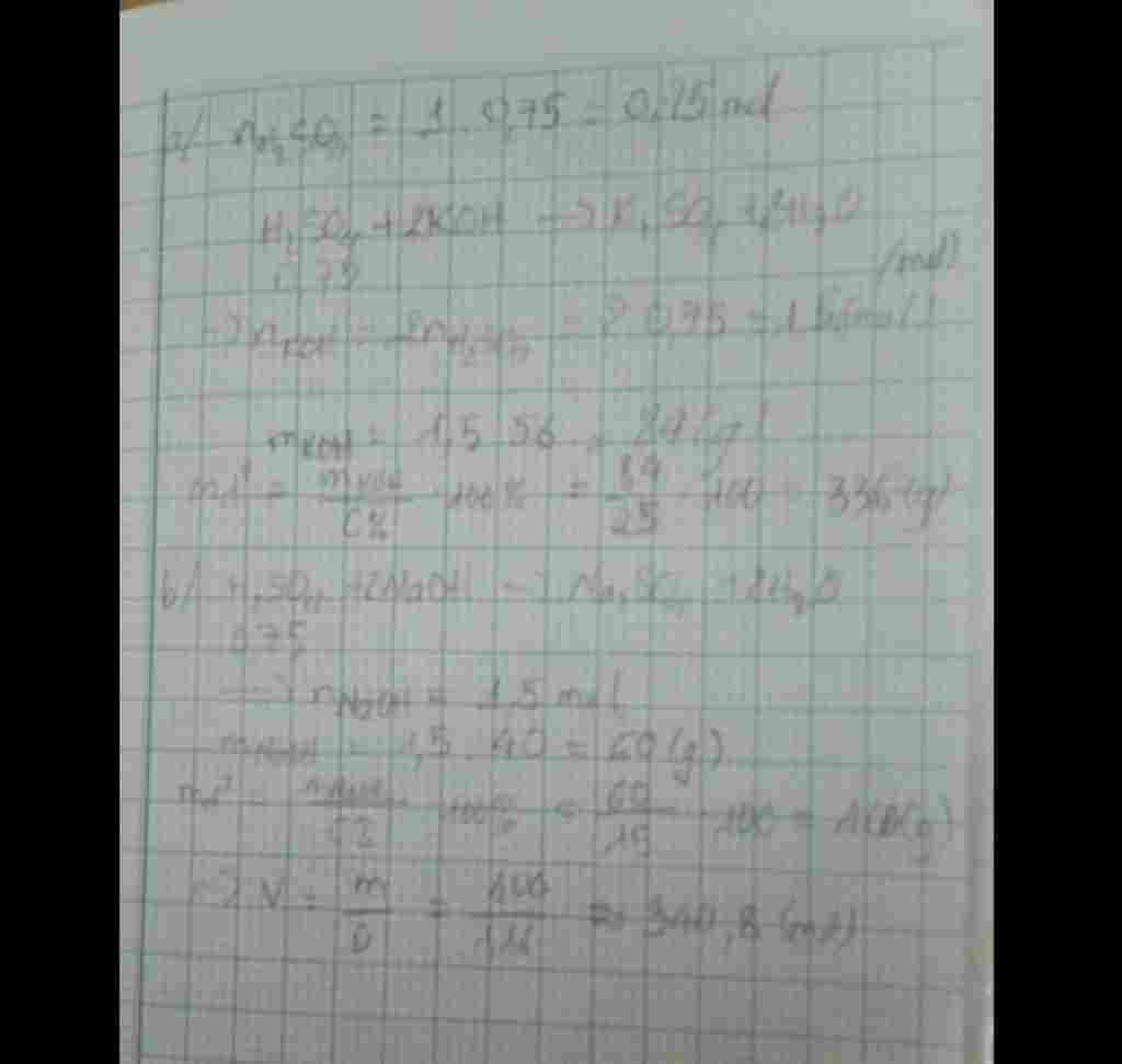 hoa-hoc-lop-9-trung-hoa-1-lit-dung-dich-h2-so4-0-75-m-bang-dung-dich-koh-25-a-tinh-khoi-luong-du