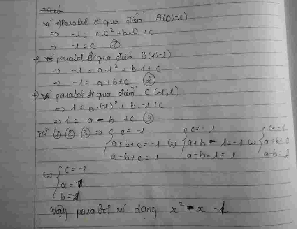 toan-lop-10-ac-dinh-a-b-c-parabol-y-a2-b-c-di-qua-3-diem-a-0-1-b-1-1-c-1-1