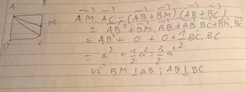 Toán Lớp 10: Cho Hình Vuông ABCD Cạnh A Gọi M Là Trung điểm Của BC ...