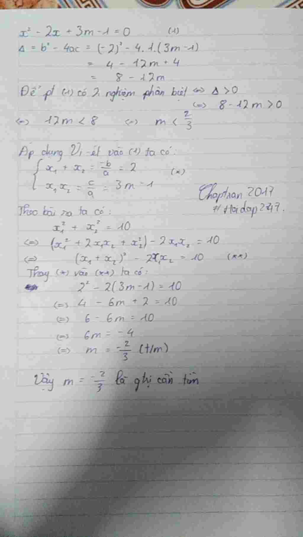 toan-lop-10-cho-phuong-trinh-bac-2-phuong-trinh-2-3m-1-0-tim-m-de-phuong-trinh-co-2-nghiem-1-2-1