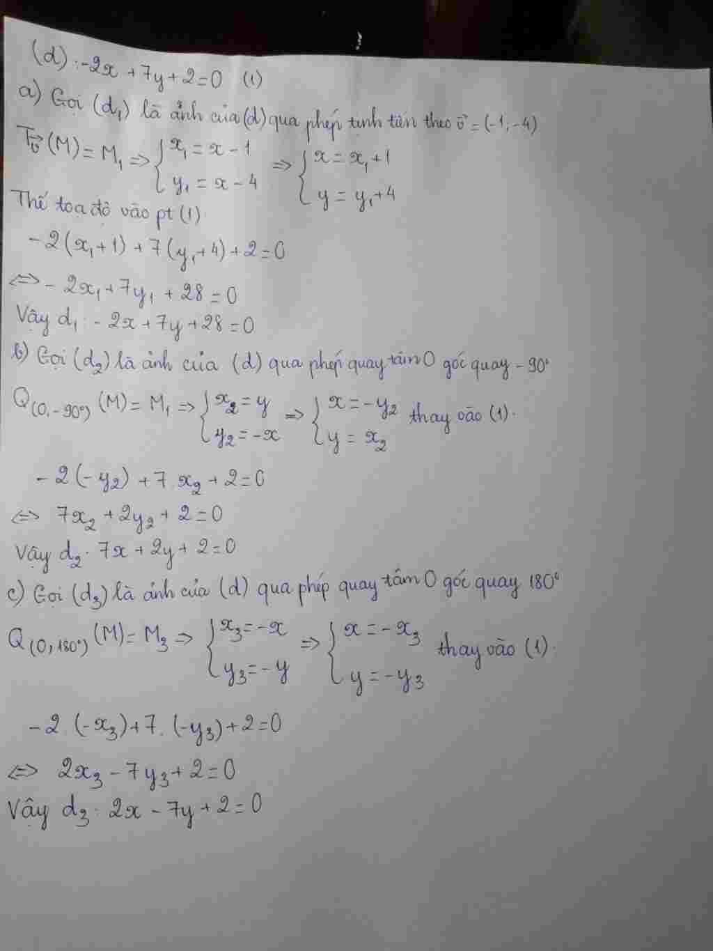toan-lop-11-trong-mat-phang-oy-cho-dt-d-2-7y-2-0-viet-phuong-trinh-dt-la-anh-cua-duong-thang-d-a