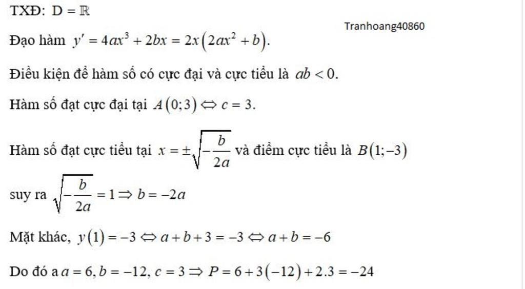 toan-lop-12-do-thi-ham-so-y-a-4-b-2-c-co-diem-cuc-dai-a-0-3-va-cuc-tieu-la-b-1-4-khi-do-tong-a-b