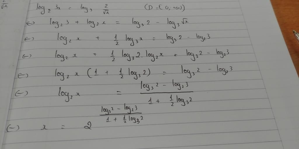 toan-lop-12-nghiem-cua-phuong-trinh-log-2-3-log-3-dfrac-2-sqrt