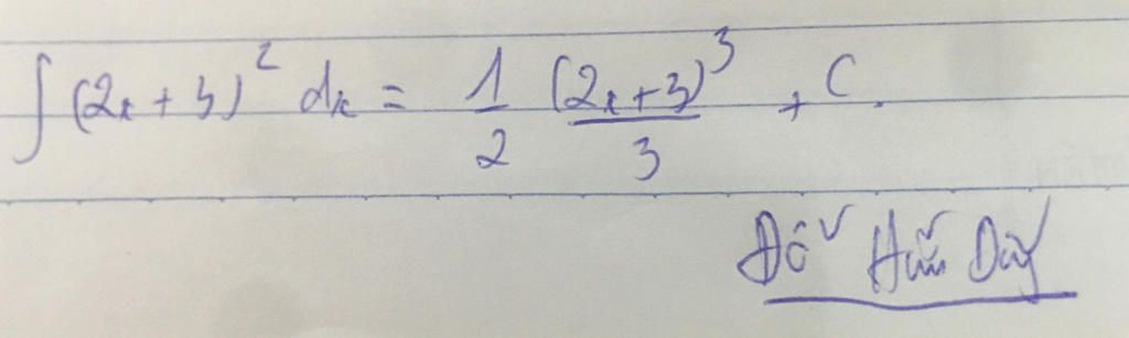Toán Lớp 12: Tìm nguyên hàm của f(x)bằng( 2x+3)^2 toan-lop-12-tim-nguyen-ham-cua-f-bang-2-3-2