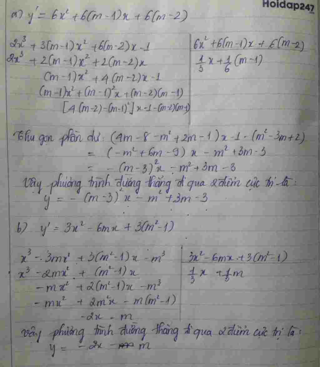 toan-lop-12-viet-phuong-trinh-duong-thang-di-qua-cac-diem-cuc-tri-cua-ham-so-a-f-2-3-m-1-6-m-2-1