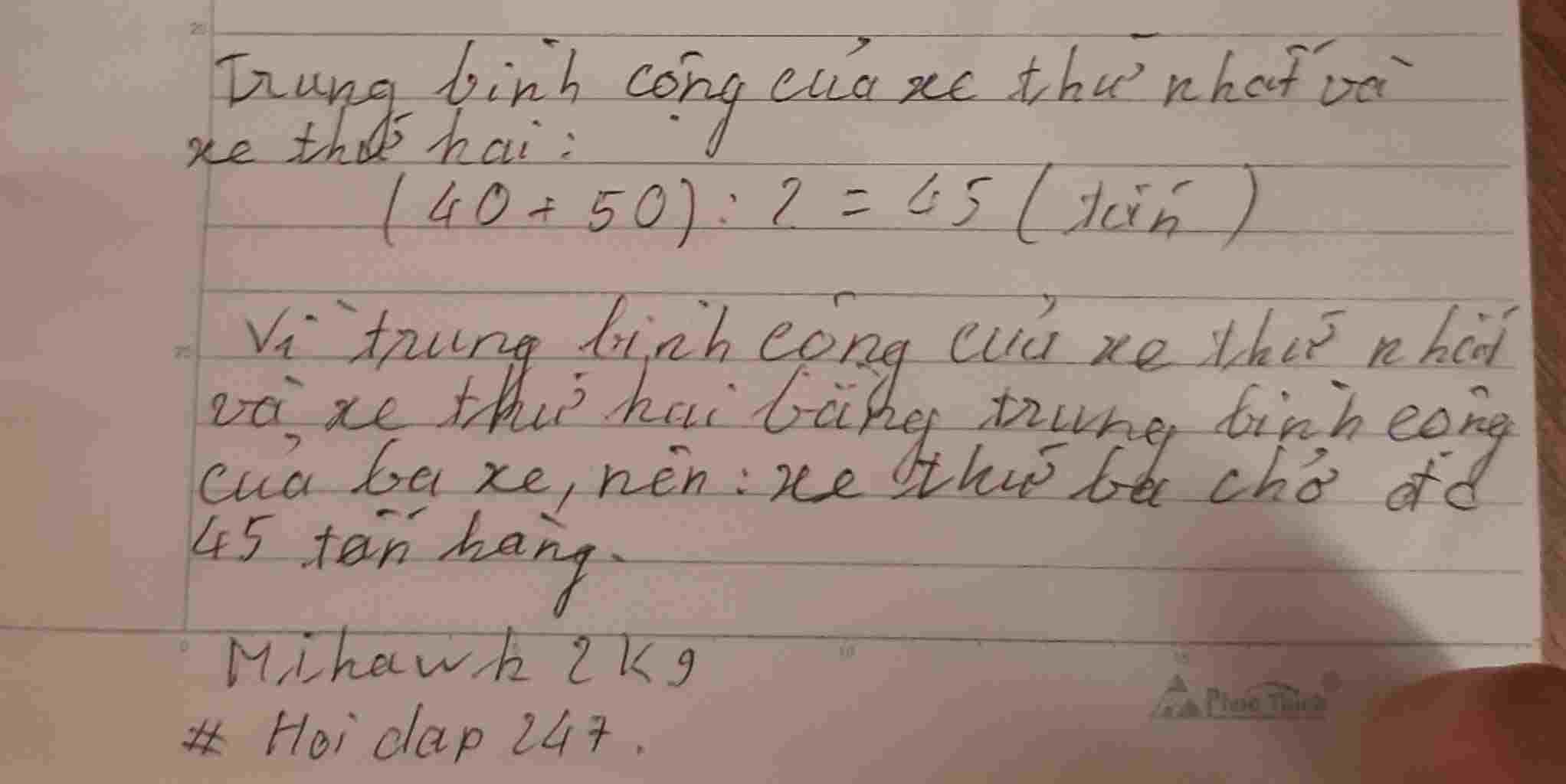 toan-lop-4-e-thu-nhat-cho-duoc-40-tan-hang-e-thu-hai-cho-50-tan-hang-e-thu-ba-cho-bang-trung-bin