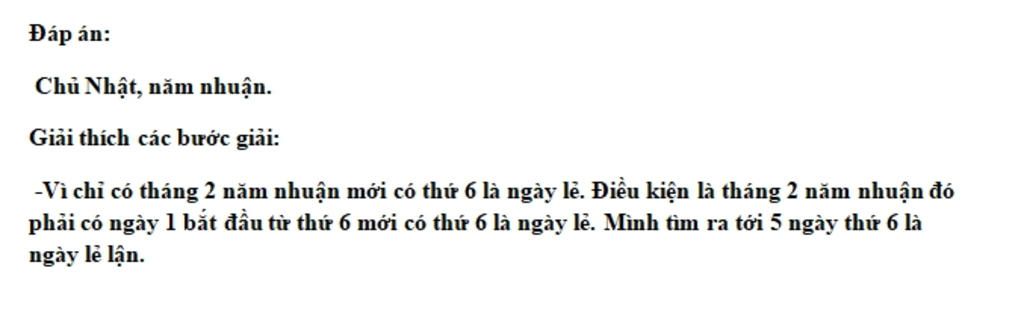 toan-lop-4-thang-hai-cua-mot-nam-nao-do-co-3-ngay-thu-sau-deu-la-ngay-le-hoi-24-cua-thang-do-la