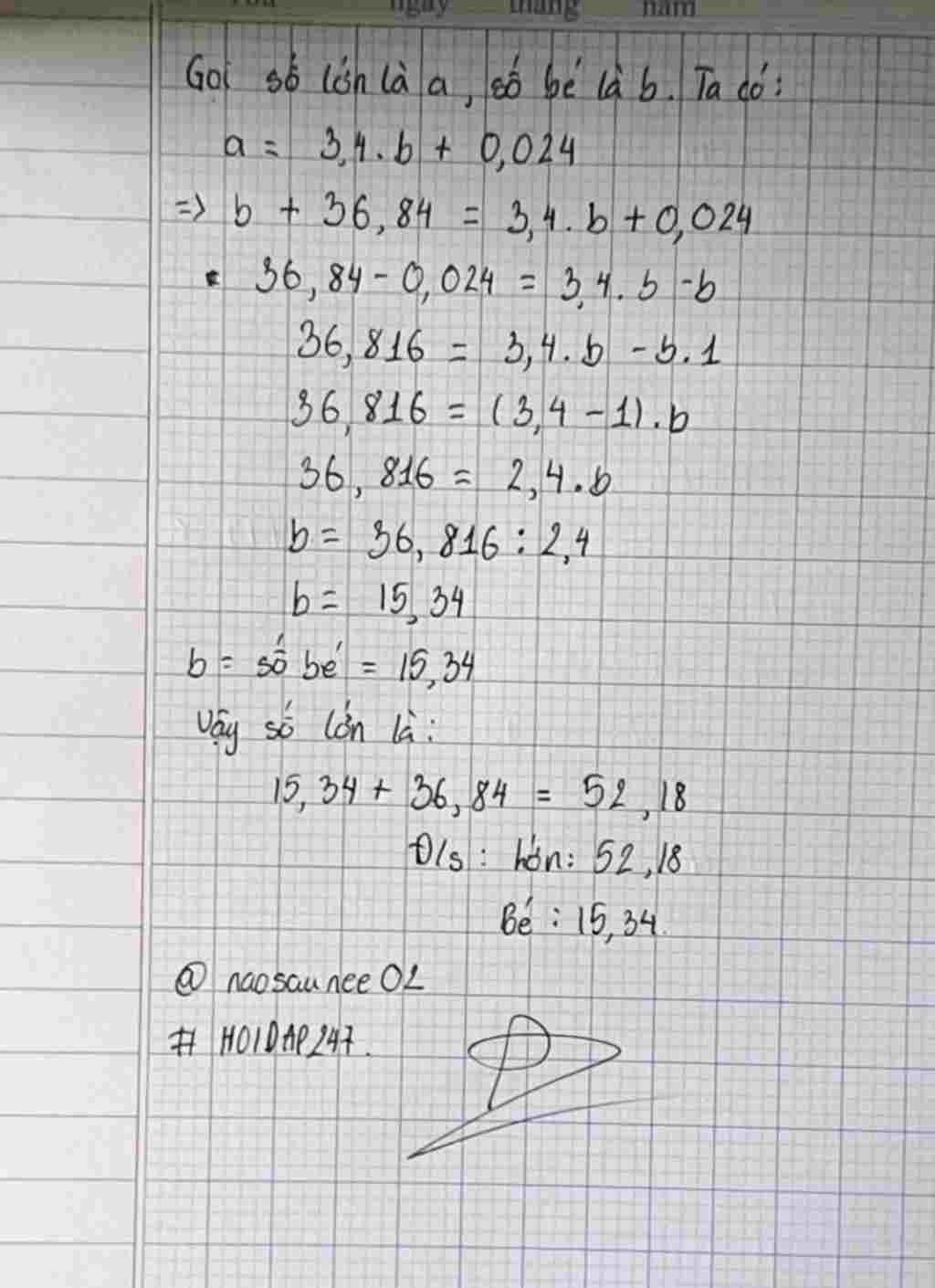 toan-lop-5-bai-22-tim-hai-so-thap-phan-co-hieu-bang-36-84-biet-rang-neu-lay-so-lon-chia-cho-so-b