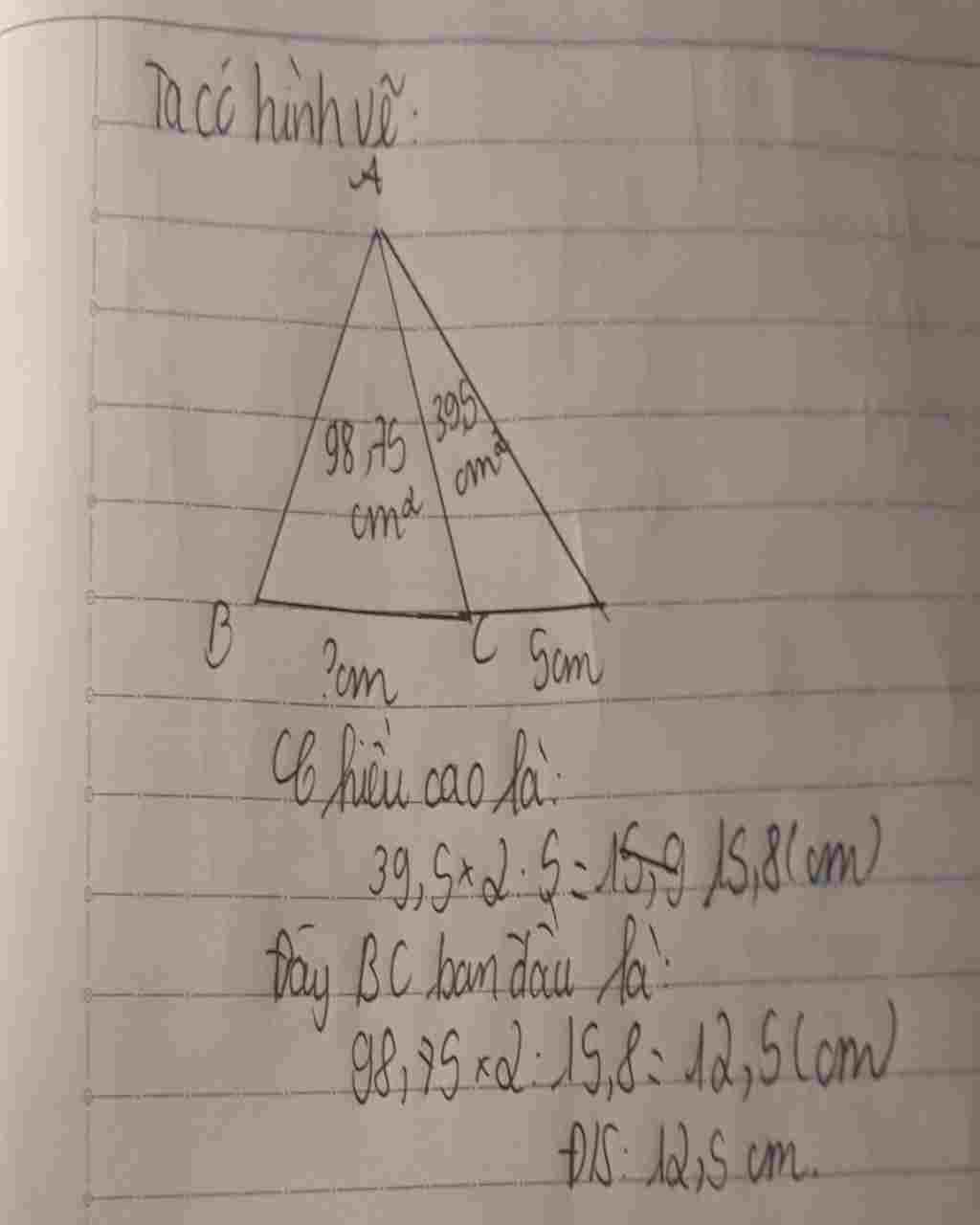 toan-lop-5-cho-tam-giac-abc-co-dien-tich-98-75-cm2-nguoi-ta-mo-rong-day-bc-them-5-cm-thi-dien-ti