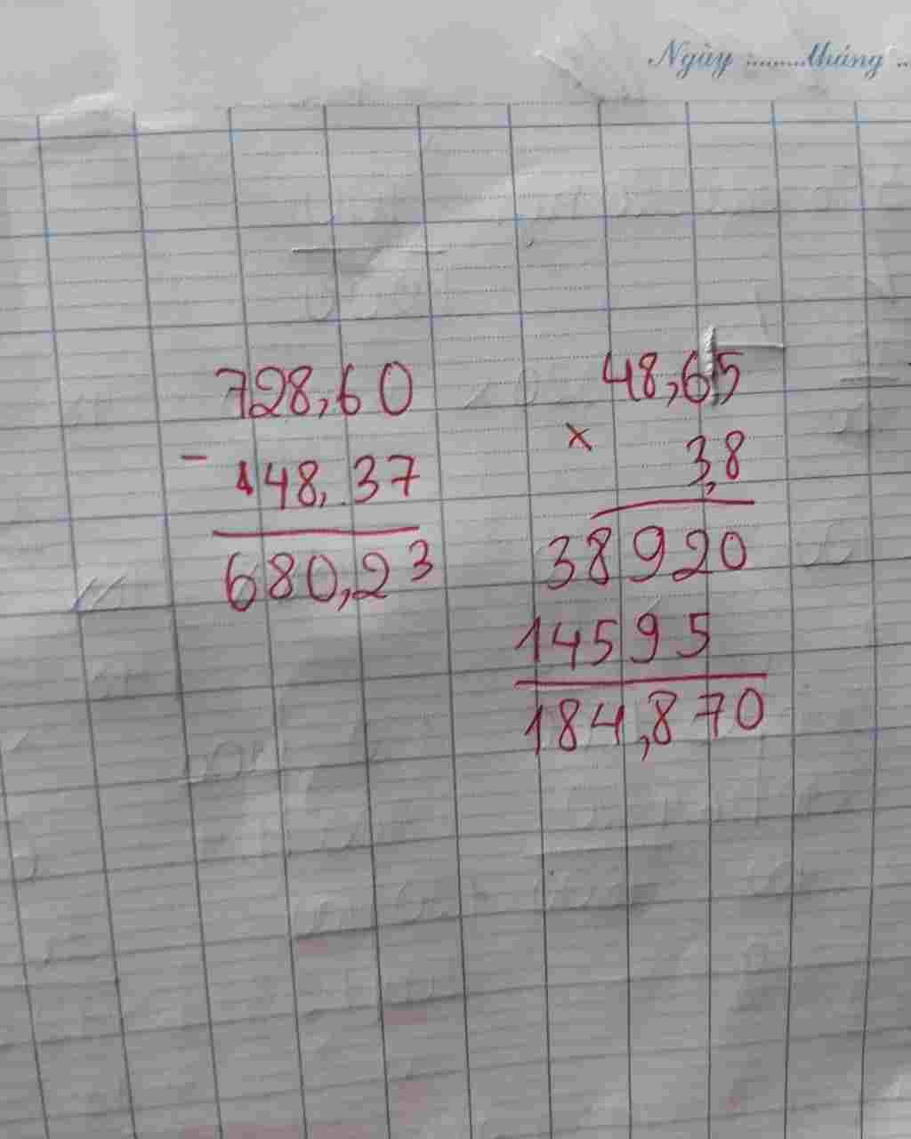 Toán Lớp 5: Đặt tính rồi tính: a) 118,35 + 91,9 b) 728,6 – 48,37 c) 48,65 x 3,8 d) 19,72 : 5,8 toan-lop-5-dat-tinh-roi-tinh-a-118-35-91-9-b-728-6-48-37-c-48-65-3-8-d-19-72-5-8