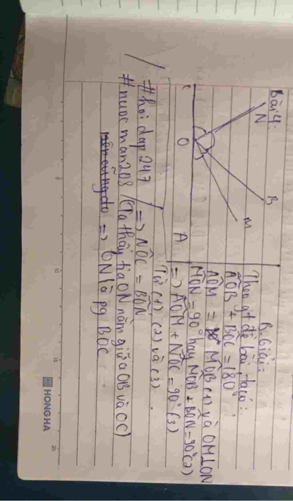 toan-lop-6-bai-4-cho-hai-goc-ke-bu-aob-va-boc-om-la-tia-phan-giac-cua-goc-aob-va-tia-on-nam-tron