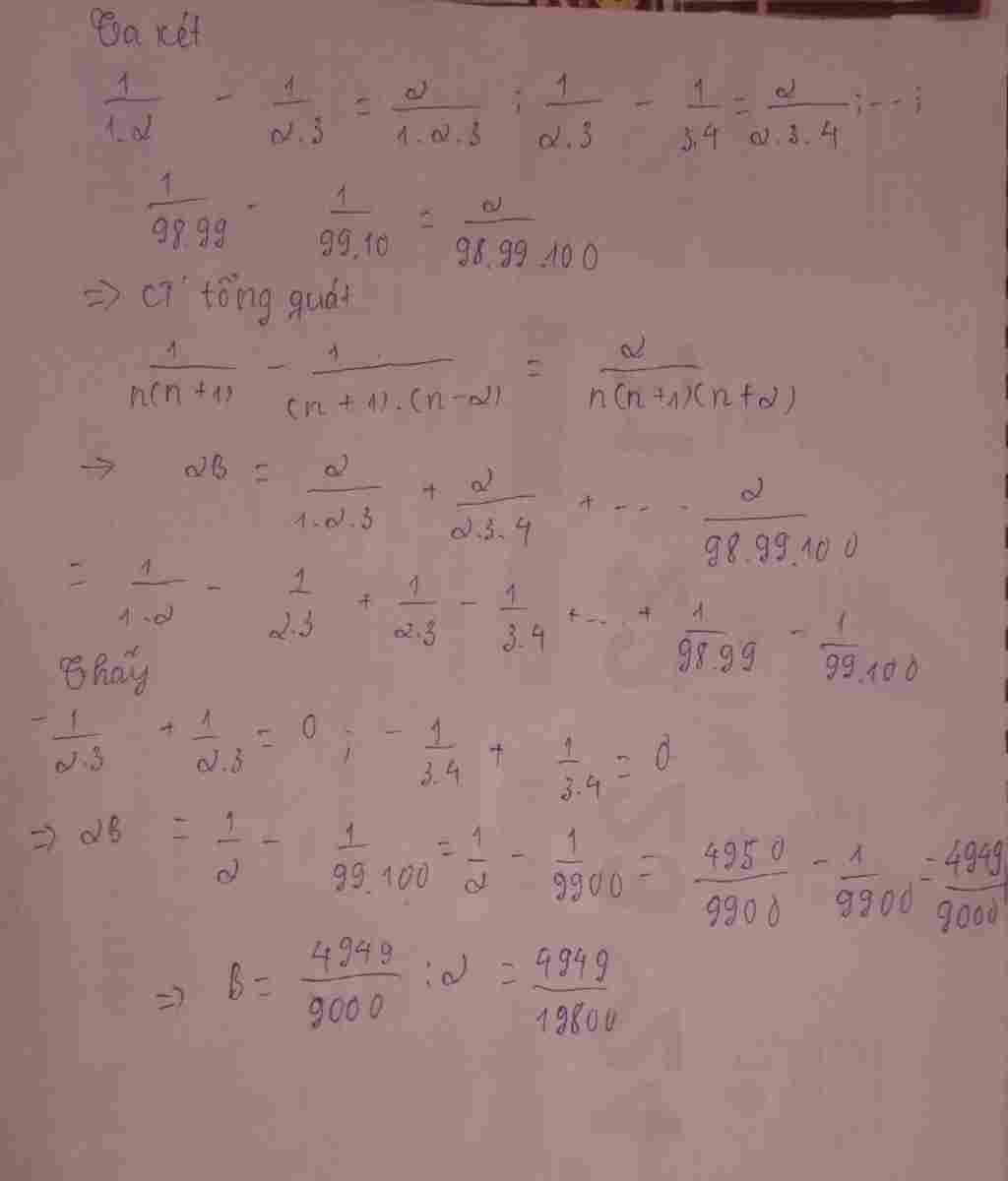 toan-lop-6-dfrac-1-1-2-3-dfrac-1-2-3-4-dfrac-3-4-5-b-dfrac-1-98-99-100