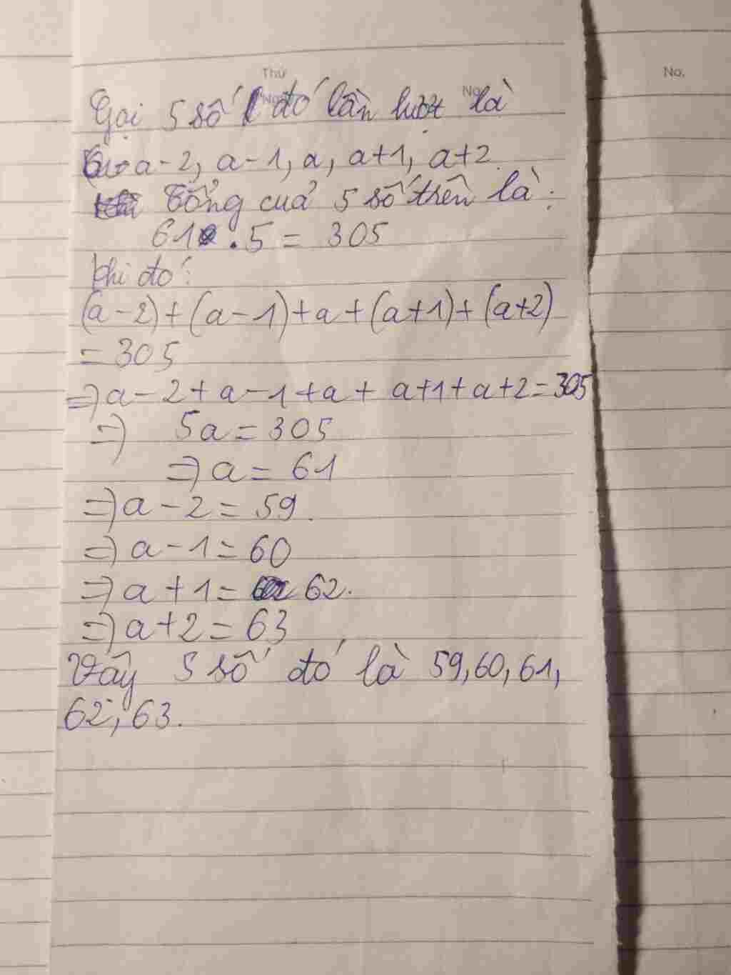 toan-lop-6-giai-giup-em-voi-a-trung-binh-cong-cua-5-so-lien-tiep-la-61-tim-5-so-do-neu-giai-thic