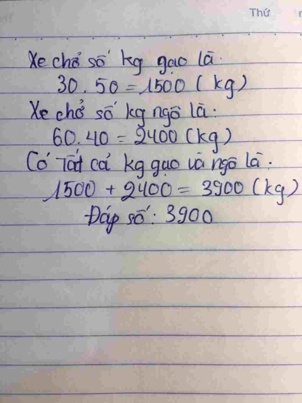 toan-lop-6-mot-o-to-cho-30-bao-gao-va-40-bao-ngo-biet-rang-moi-bao-gao-nang-50kg-moi-bao-ngo-nan