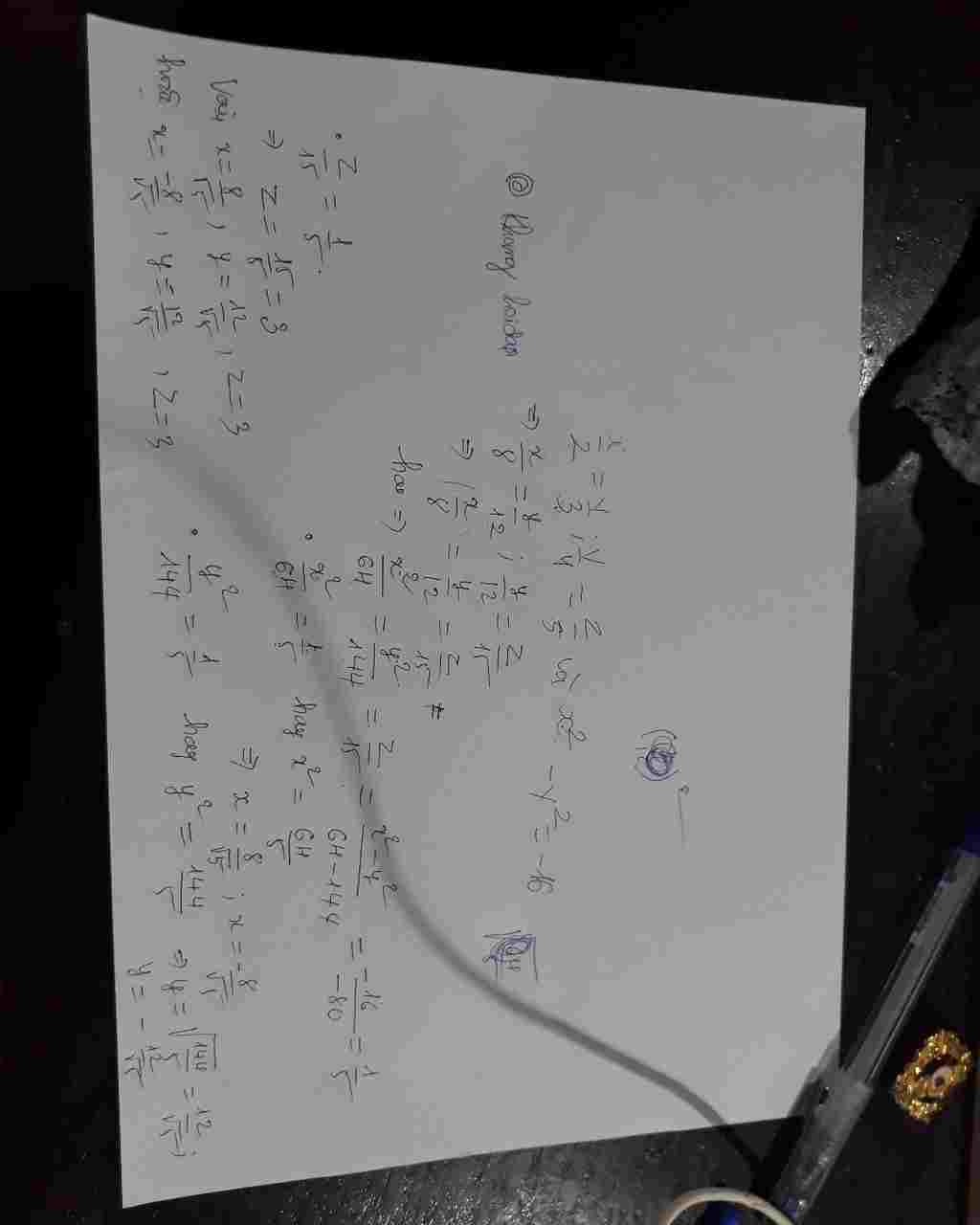 Toán Lớp 7: x/2=y/3;y/4=z/5 và x^2-y^2=-16 ai lm đc mik voal cho mn 5* toan-lop-7-2-y-3-y-4-z-5-va-2-y-2-16-ai-lm-dc-mik-voal-cho-mn-5