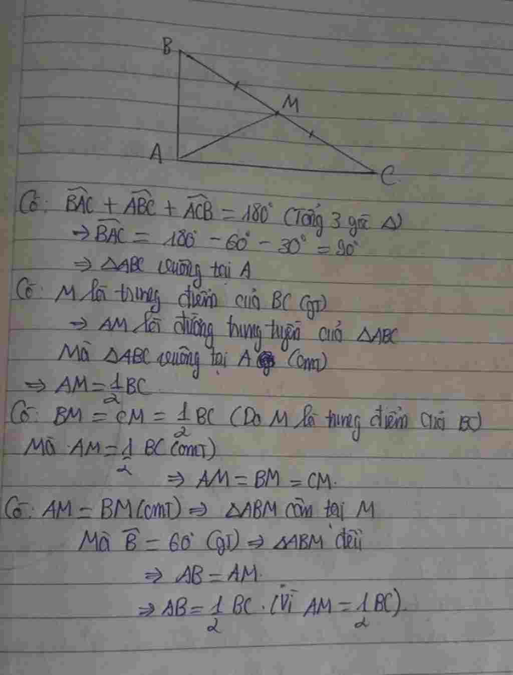 toan-lop-7-bai-2-4-cho-tam-giac-abc-co-abc-60-do-va-acb-30-do-goi-m-la-trung-diem-cua-bc-chung-m