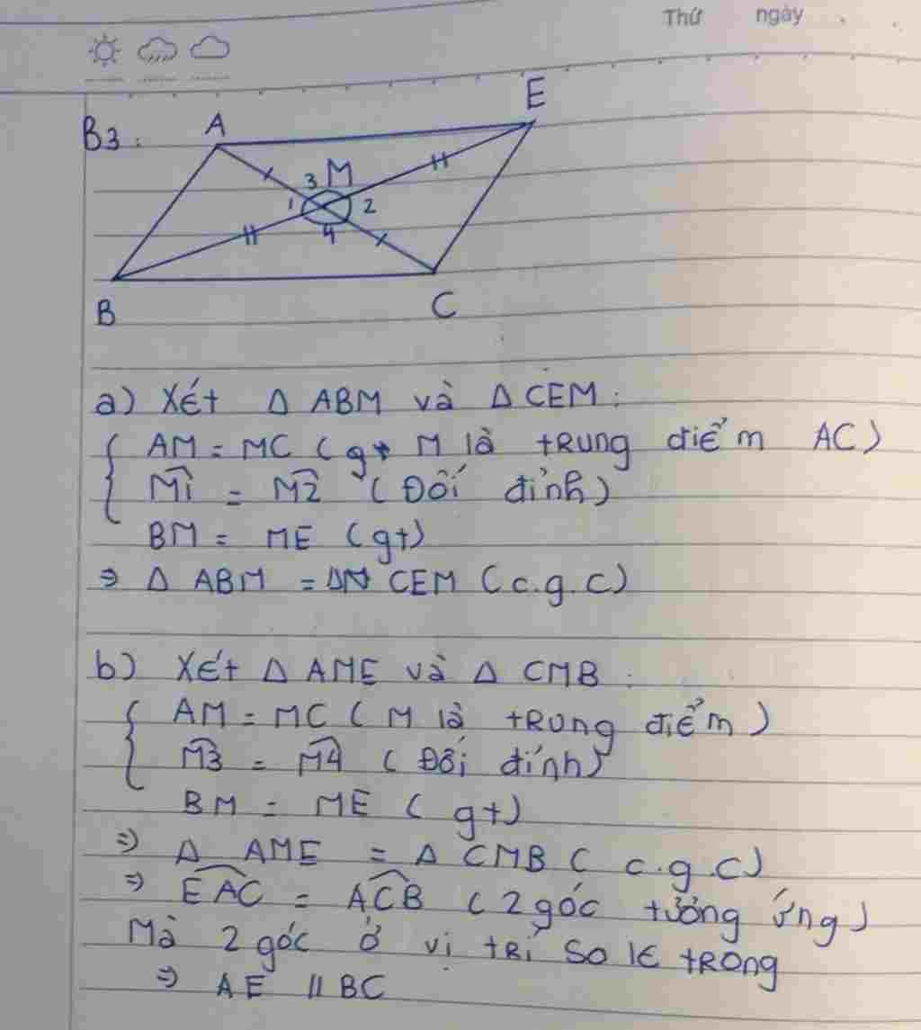 toan-lop-7-bai-3-cho-tam-giac-abc-va-m-trung-diem-cua-ac-tren-tia-doi-cua-tia-mb-lay-diem-e-sao