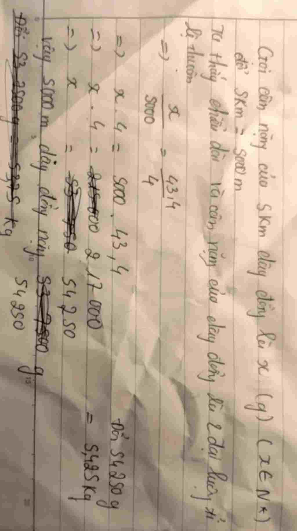 toan-lop-7-cho-4-m-day-dong-nang-43-4-kg-hoi-5-km-day-dong-nhu-the-nang-bao-nhieu-kg