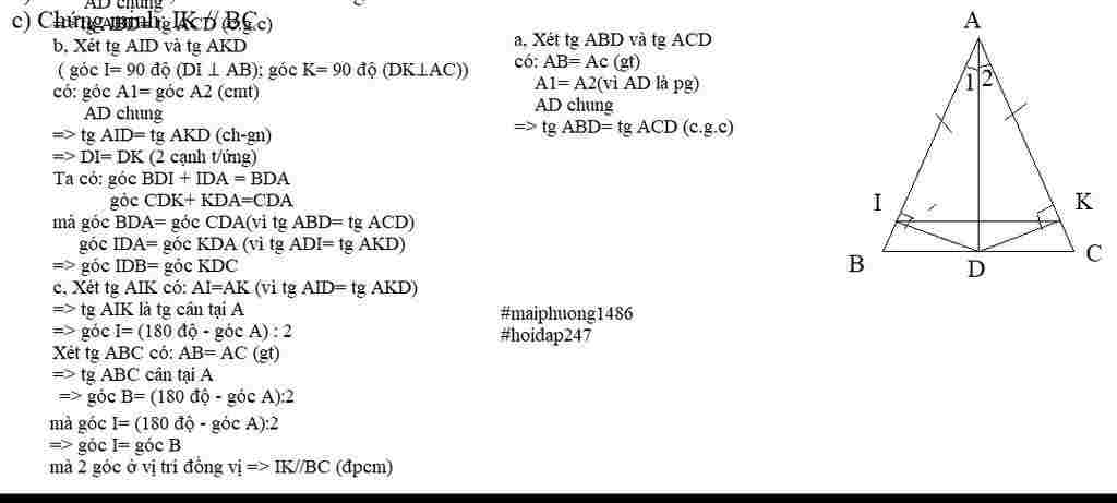 toan-lop-7-cho-abc-co-ab-ac-tia-phan-giac-cua-goc-a-cat-bc-tai-d-a-chung-minh-abc-acd-b-ke-di-ab