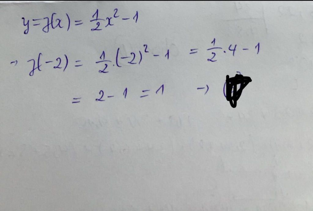 Toán Lớp 7: Cho hàm số y = f(x) = x mũ 2 – 1. Khẳng định nào sau đây là đúng : A.f(-2) = -3 B.f(2) = -1 C.f(-2) = -2 D.f(2) = 1 toan-lop-7-cho-ham-so-y-f-mu-2-1-khang-dinh-nao-sau-day-la-dung-a-f-2-3-b-f-2-1-c-f-2-2-d-f-2-1