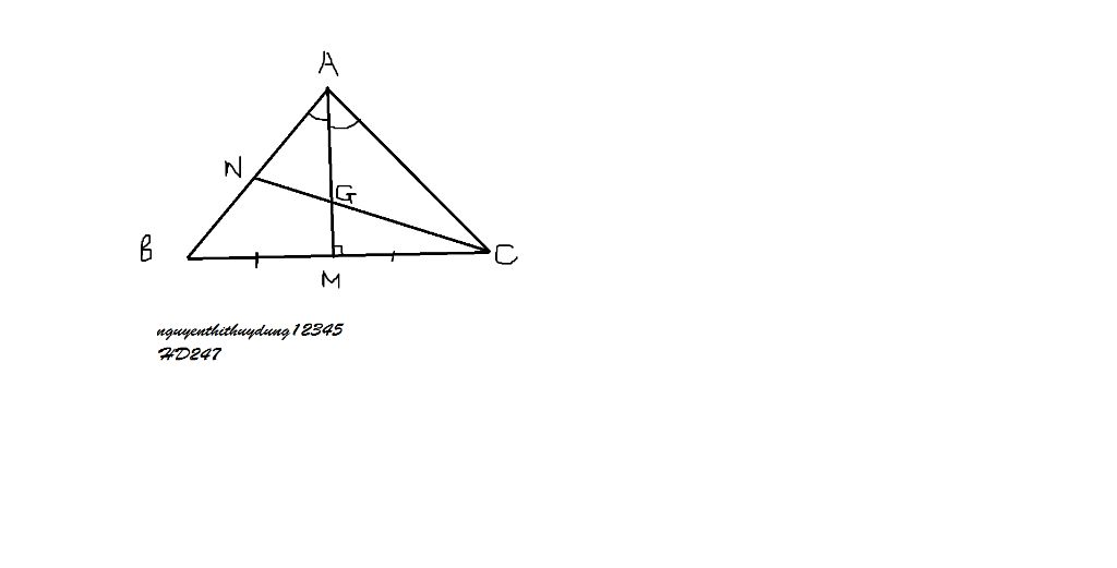 toan-lop-7-cho-tam-giac-abc-can-tai-a-trung-tuyen-am-va-cn-cat-nhau-tai-g-cm-tam-giac-abm-tam-gi