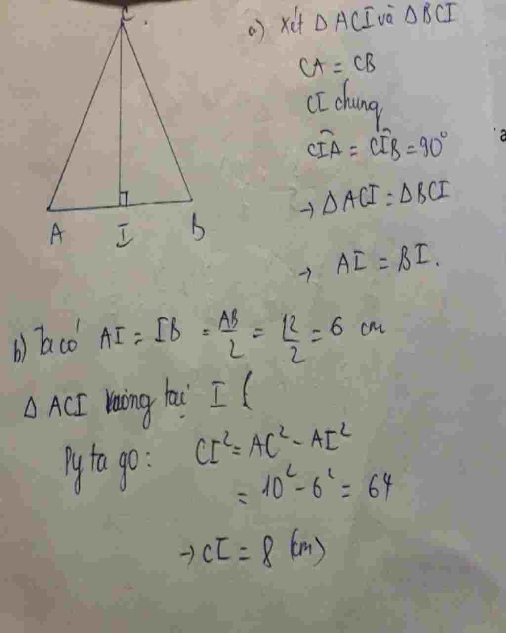 toan-lop-7-cho-tam-giac-abc-can-tai-c-co-ca-cb-10cm-ab-12cm-ke-ci-vuong-goc-voi-ab-i-thuoc-ab-a