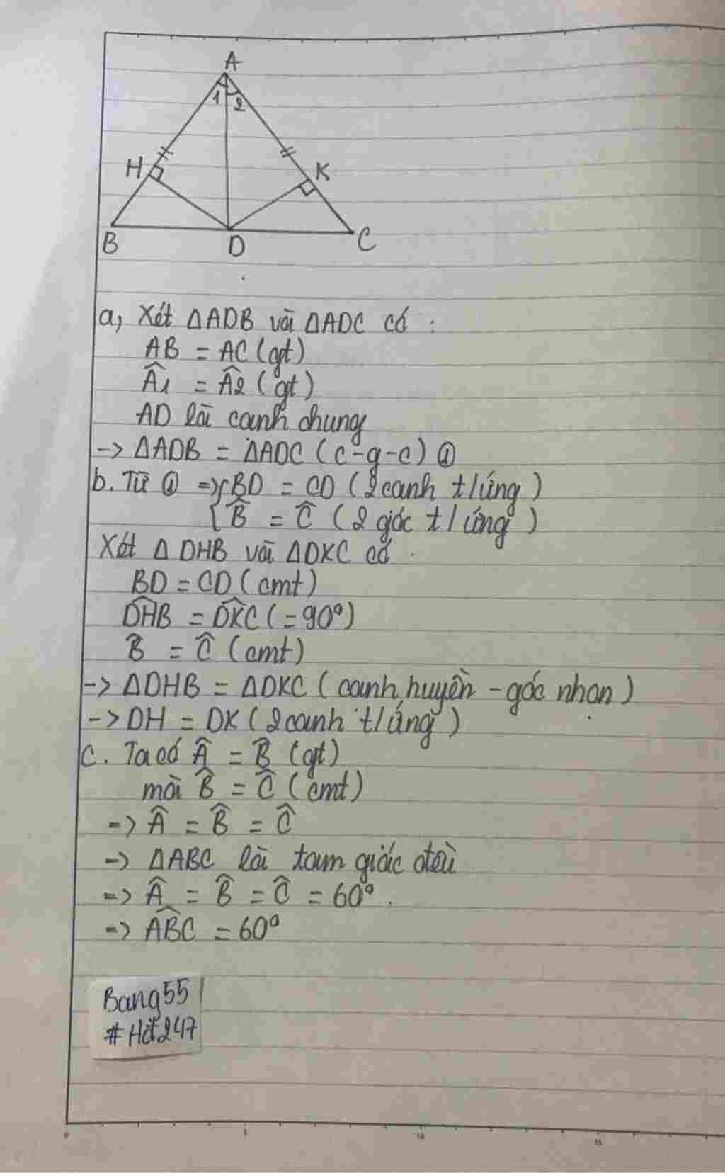 toan-lop-7-cho-tam-giac-abc-co-ab-ac-tia-phan-giac-cua-goc-a-cat-bc-tai-d-a-chung-minh-tam-giac