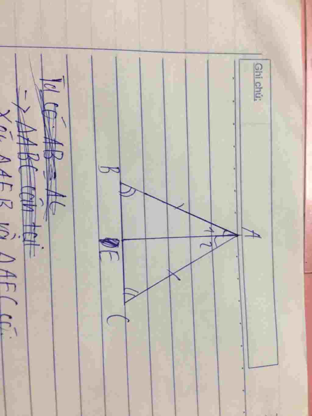 toan-lop-7-cho-tam-giac-abc-co-ab-ac-tu-goc-a-ve-tia-phan-giac-ae-e-bc-cm-aeb-aec-ve-hinh